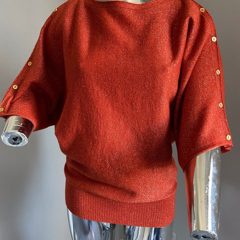 Sparkly Orange & Gold Sweater